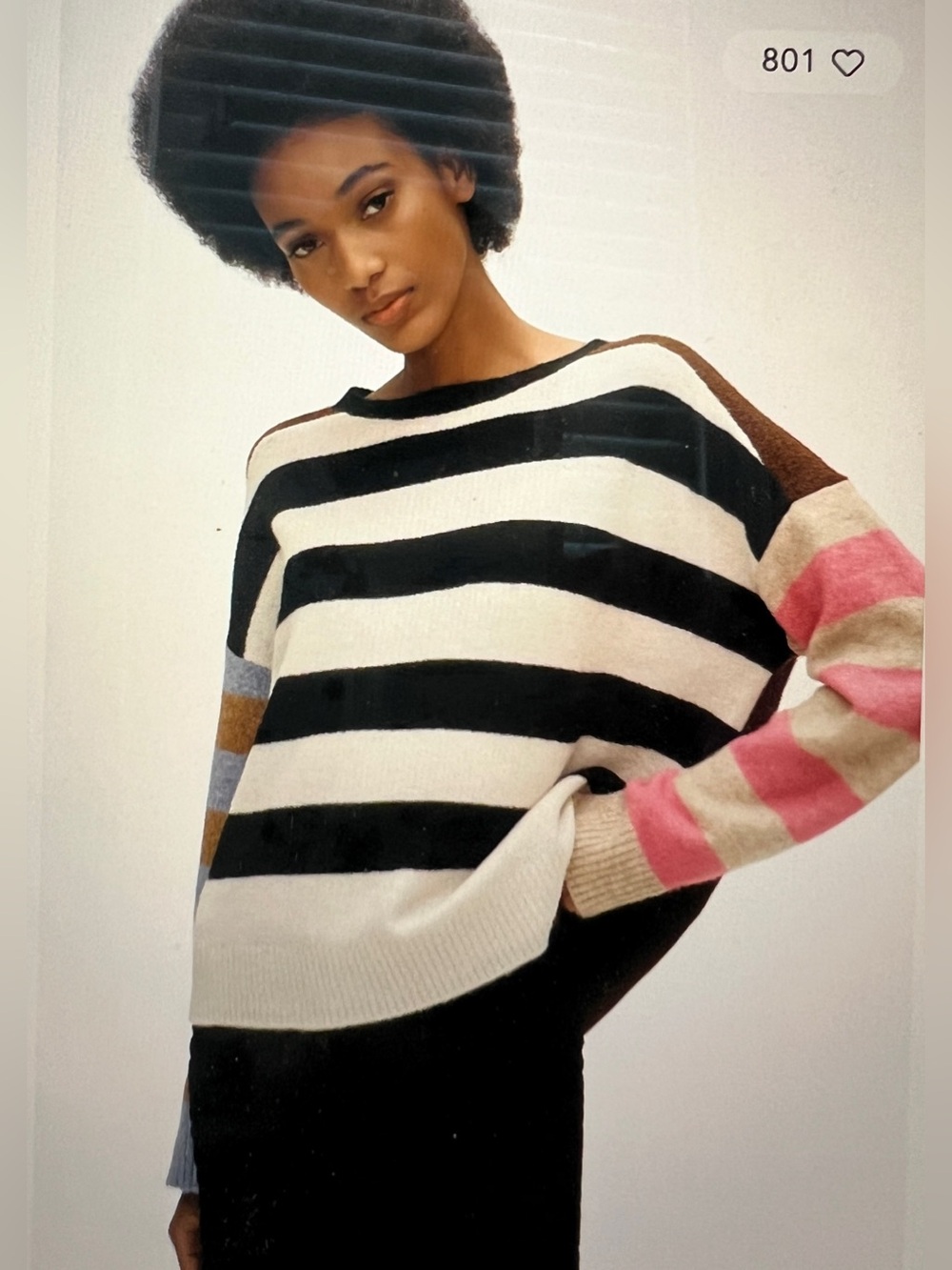 Anthropologie Striped Crewneck Colorblock Sweater. Never Worn. Size S